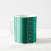 Abstraktes modernes geometrisches Retropflaster Kaffeetasse (Vorderseite Links)