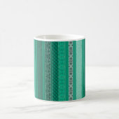 Abstraktes modernes geometrisches Retropflaster Kaffeetasse (Mittel)