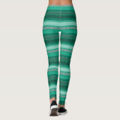 Abstraktes modernes geometrisches Retropflaster Leggings (Rückseite)