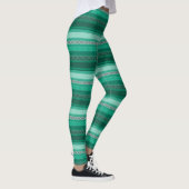 Abstraktes modernes geometrisches Retropflaster Leggings (Rechts)