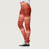 Abstraktes modernes geometrisches Retropflaster Leggings (Links)
