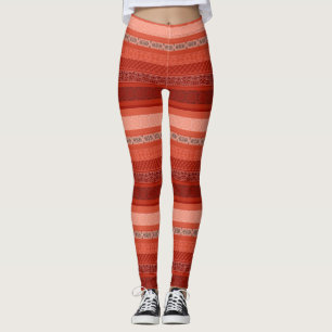 Abstraktes modernes geometrisches Retropflaster Leggings