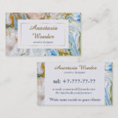 Abstraktes modernes, glänzendes Malmuster Visitenkarte (Vorne/Hinten)