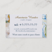 Abstraktes modernes, glänzendes Malmuster Visitenkarte (Rückseite)