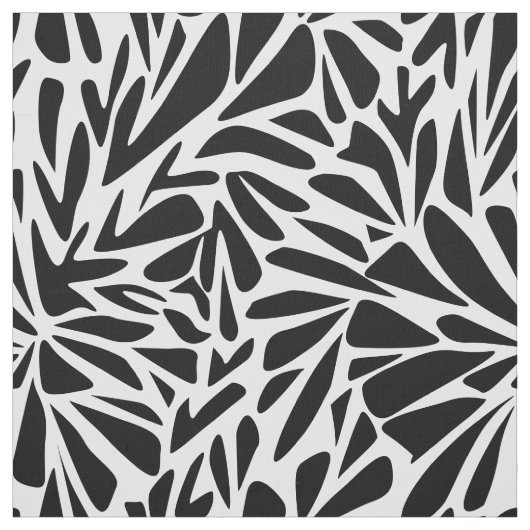 Abstraktes modernes, glänzendes monochromes Blumen Stoff (Muster)