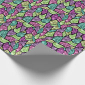 Abstraktes modernes Glasmosaikfliesen-Muster hell  Geschenkpapier (Ecke)
