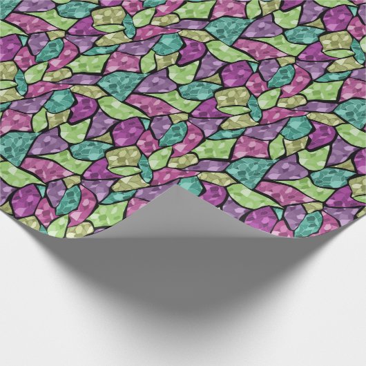 Abstraktes modernes Glasmosaikfliesen-Muster hell  Geschenkpapier (Ecke)