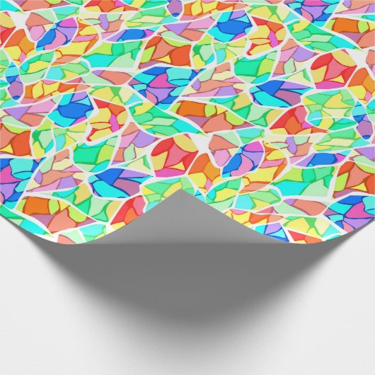 Abstraktes modernes Glasmosaikfliesen-Muster hell Geschenkpapier (Ecke)
