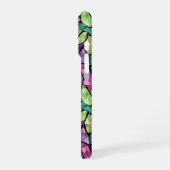 Abstraktes modernes Glasmosaikfliesen-Muster hell  iPhone Hülle (Linke Seite)