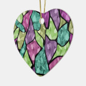 Abstraktes modernes Glasmosaikfliesen-Muster hell Keramik Ornament (Links)