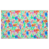 Abstraktes modernes Glasmosaikfliesen-Muster hell  Stoff (Fat Quarter (45,7 x 55,9 cm))