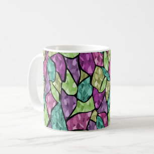 Abstraktes modernes Glasmosaikfliesenmuster hell c Kaffeetasse