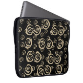 Abstraktes, modernes Goldspiralmuster Laptopschutzhülle (Vorne Rechts)