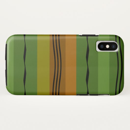 Abstraktes, modernes, grünes Muster Case-Mate iPhone Hülle (Rückseite (Horizontal))