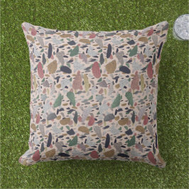 Abstraktes modernes künstlerisches Terrazzo-Stilmu Kissen