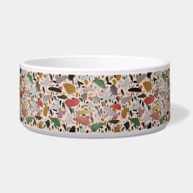 Abstraktes modernes künstlerisches Terrazzo-Stilmu Napf (Vorderseite)