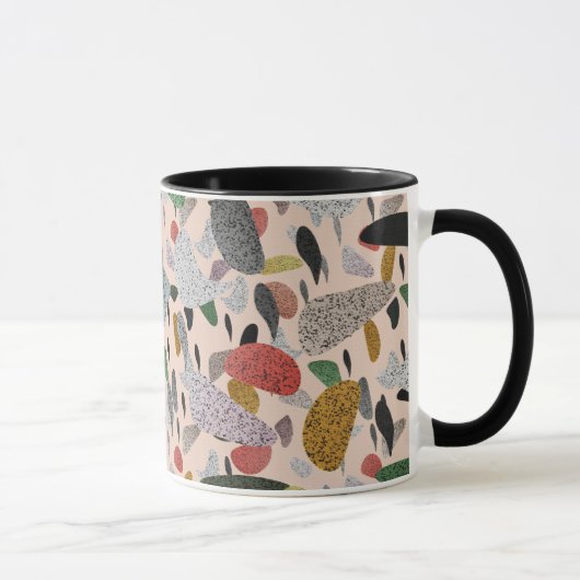 Abstraktes modernes künstlerisches Terrazzo-Stilmu Tasse (Rechts)