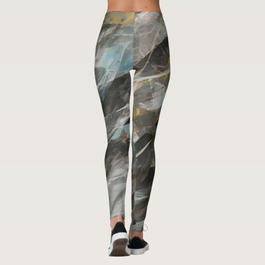 Abstraktes modernes Kunstmuster Leggings (Rückseite)