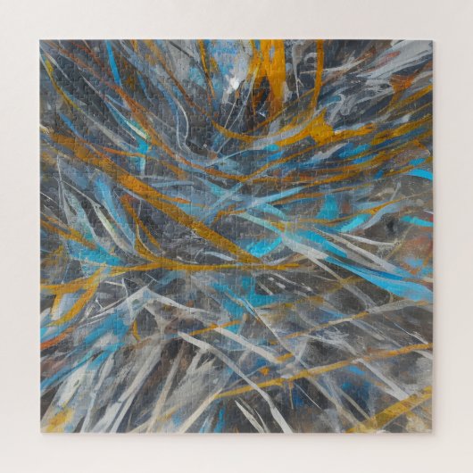 Abstraktes modernes Kunstmuster Puzzle (Vertikal)