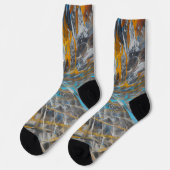 Abstraktes modernes Kunstmuster Socken (Linkes Detail)