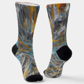Abstraktes modernes Kunstmuster Socken (Gewinkelt)