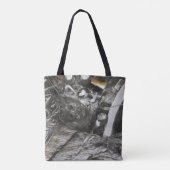 Abstraktes modernes Kunstmuster Tasche (Rückseite)