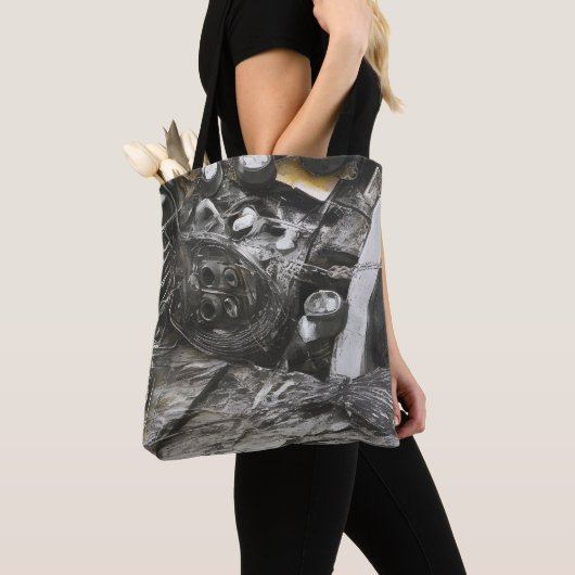 Abstraktes modernes Kunstmuster Tasche (Von Nahem)