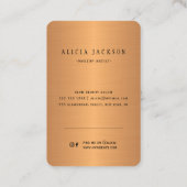 Abstraktes, modernes Lackgold Visitenkarte (Rückseite)