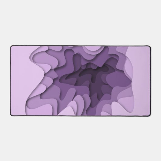 Abstraktes, modernes Lavendel Waves Gaming Office Schreibtischunterlage (Vorderseite)