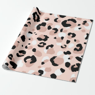 Abstraktes modernes Leopardenmuster nahtlos. Tiere Geschenkpapier