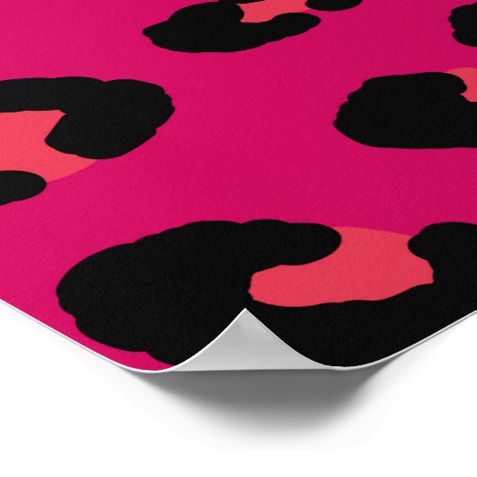 Abstraktes modernes Leopardenmuster nahtlos. Tiere Poster (Ecke)