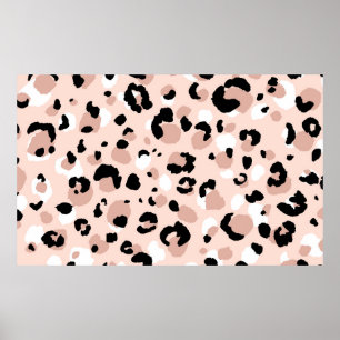 Abstraktes modernes Leopardenmuster nahtlos. Tiere Poster