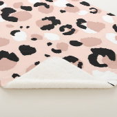 Abstraktes modernes Leopardenmuster nahtlos. Tiere Sherpadecke (3/4)