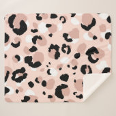 Abstraktes modernes Leopardenmuster nahtlos. Tiere Sherpadecke (Vorderseite (Horizontal))