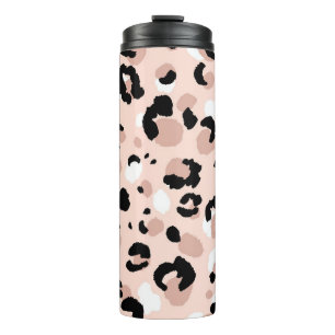 Abstraktes modernes Leopardenmuster nahtlos. Tiere Thermosbecher