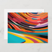 Abstraktes, modernes, leuchtendes Muster kühne Sta Postkarte (Vorne/Hinten)