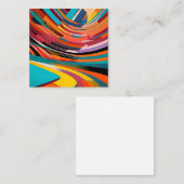 Abstraktes, modernes, leuchtendes Muster kühne Sta Quadratische Visitenkarte (Vorne/Hinten)