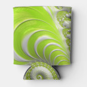 Abstraktes, modernes Limettengrün-Fraktal Dosenkühler (Vorderseite)