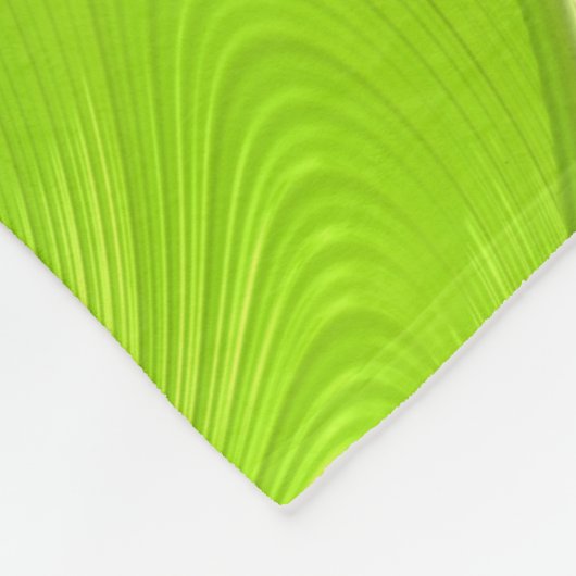 Abstraktes, modernes Limettengrün-Fraktal Fleecedecke (Ecke)