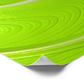 Abstraktes, modernes Limettengrün-Fraktal Poster (Ecke)