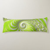 Abstraktes, modernes Limettengrün-Fraktal Seitenschläferkissen (Vorderseite)