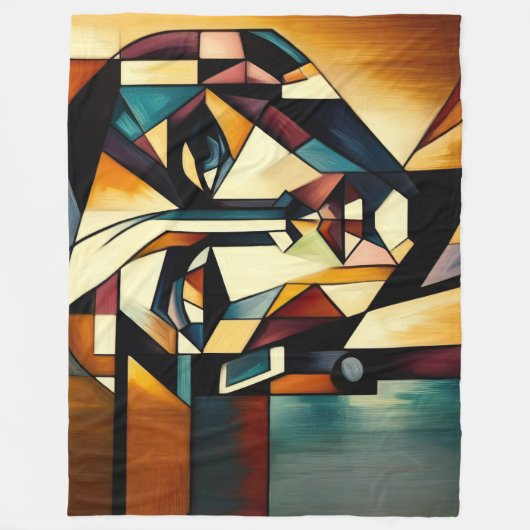 Abstraktes modernes Malerei Fleecedecke (Vorderseite)