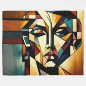 Abstraktes modernes Malerei Fleecedecke (Vorderseite (Horizontal))