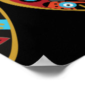 Abstraktes modernes Maskenmuster Poster (Ecke)