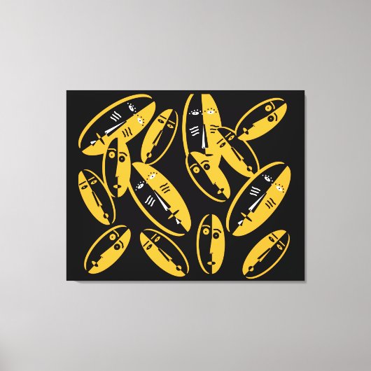 Abstraktes modernes Massemuster Leinwanddruck (Vorderseite)