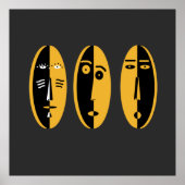 Abstraktes modernes Massemuster Poster (Vorne)