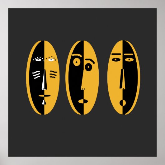 Abstraktes modernes Massemuster Poster (Vorne)