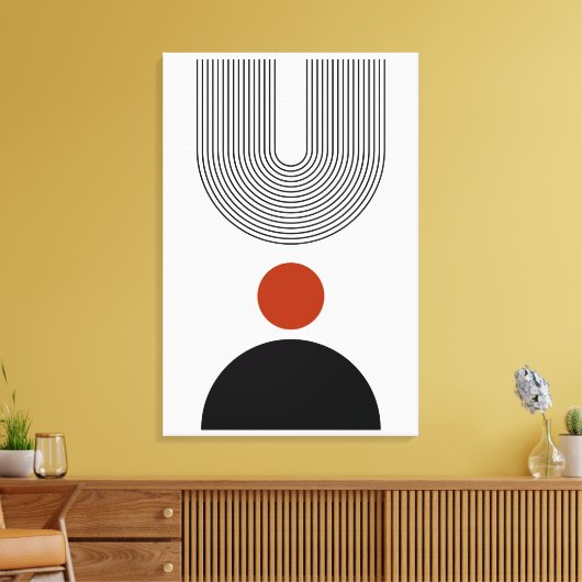 Abstraktes modernes Mittelalter Leinwanddruck (Insitu (Wohnzimmer))