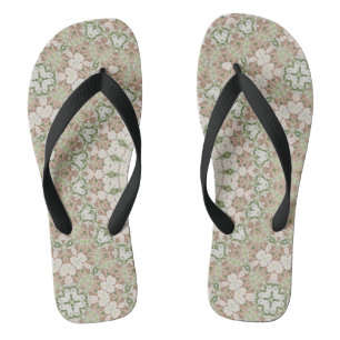 Abstraktes modernes Mosaik-Kaleidoskopbild Badesandalen