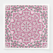 Abstraktes modernes Mosaik-Kaleidoskoprundmandala Serviette (Vorderseite)